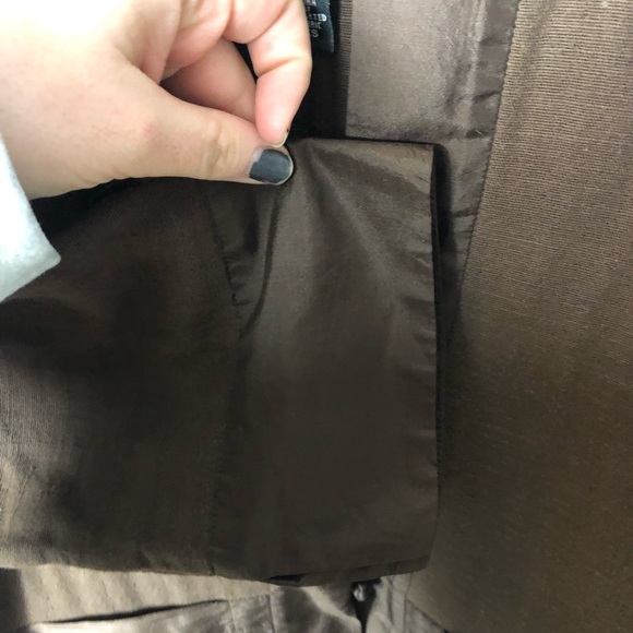 Eileen Fisher Brown Open Front Jacket - Picture 3 of 6